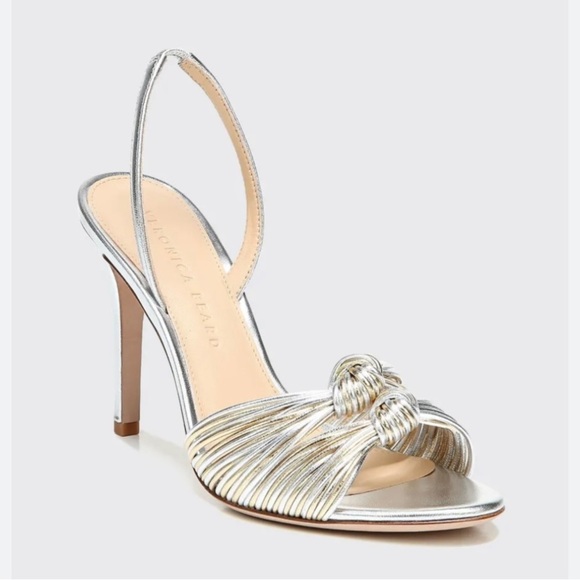 Veronica Beard leather metallic knot sandals - Picture 2 of 12